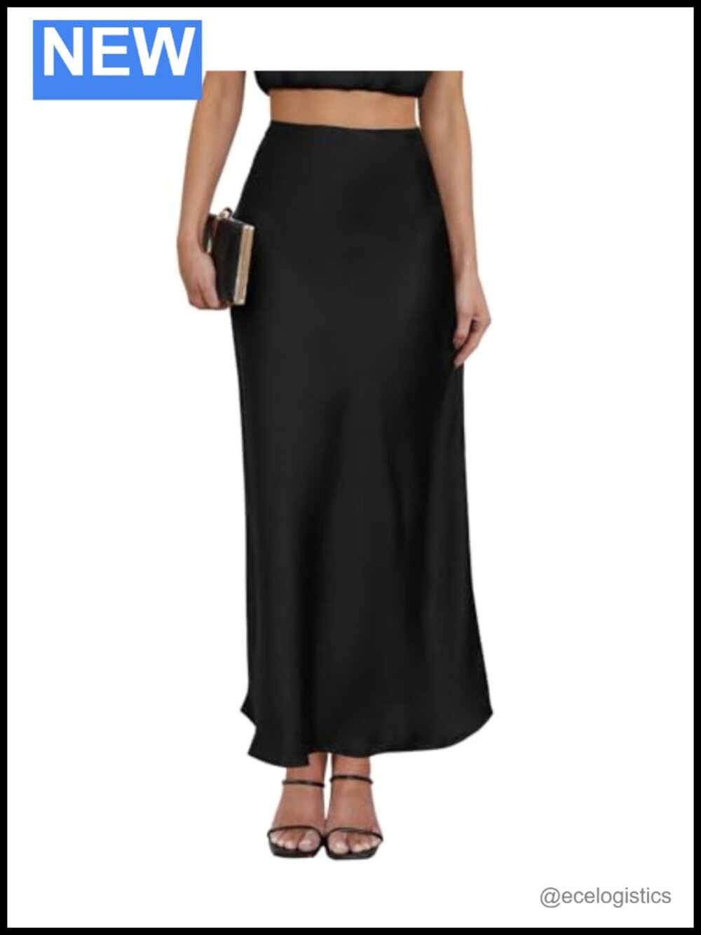 Satin Maxi Skirt High Waisted Leopard Long Skirts Women